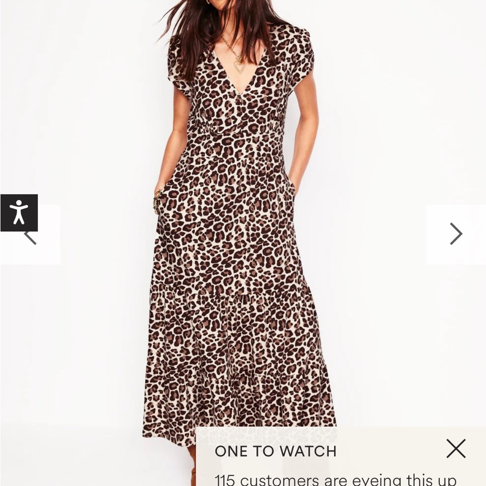 Boden Brown Leopard Maxi Dress
